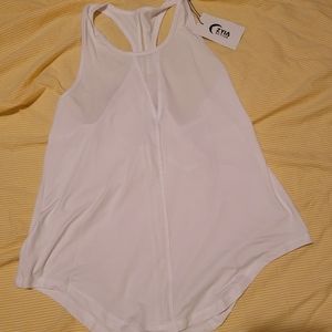 White effortless long tank